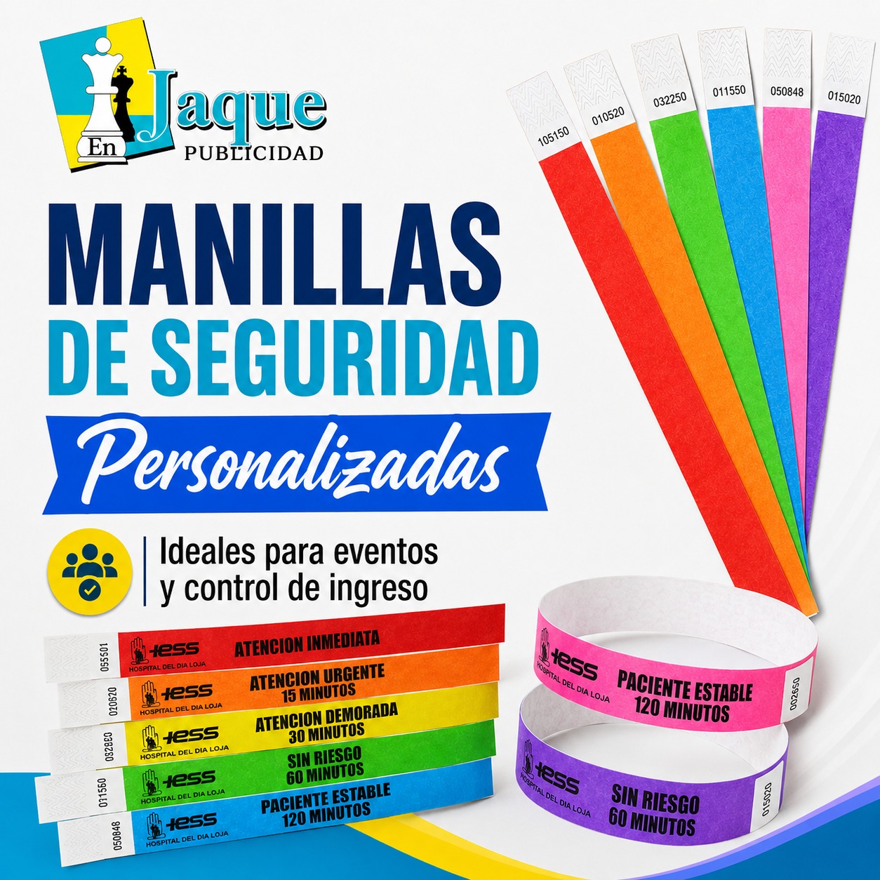 manillas de seguridad personalizadas
