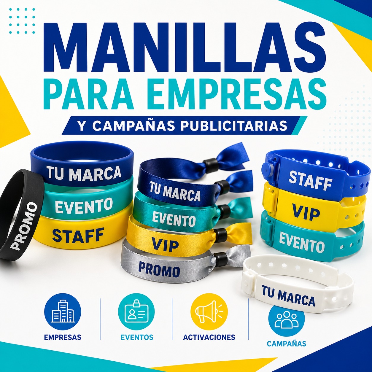 manillas para empresas y campañas publicitarias