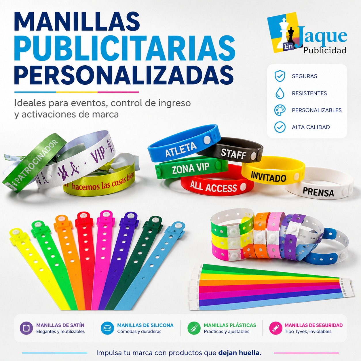 manillas publicitarias personalizadas